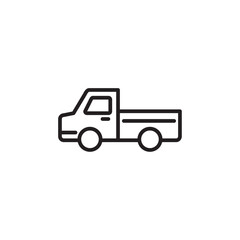 Truck icon Flat line illustration