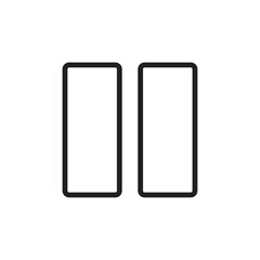 Two columns icon Flat line illustration