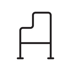 Walker icon Flat line illustration