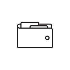 Wallet icon Flat line illustration