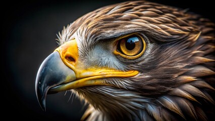 Fototapeta premium Close Up of Eagle Beak and Eye in Focus