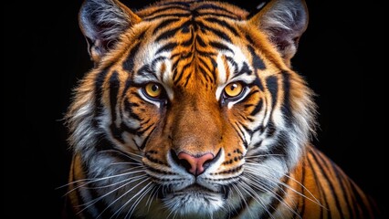 Fototapeta premium Majestic Bengal Tiger Face Close Up Portrait