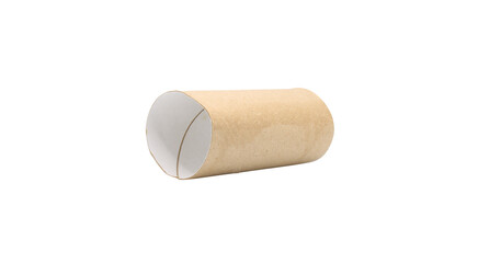 Empty toilet paper roll isolated background.
