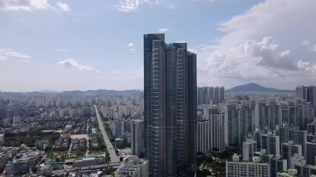 industrial complex in Bucheon City that was taken with an aerial shot