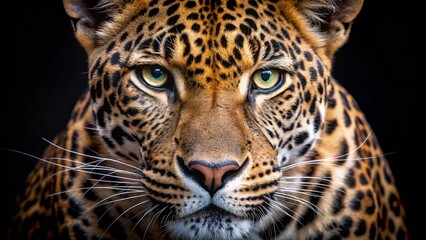 Fototapeta premium Close-Up of a Distinct Leopard with Striking Fur