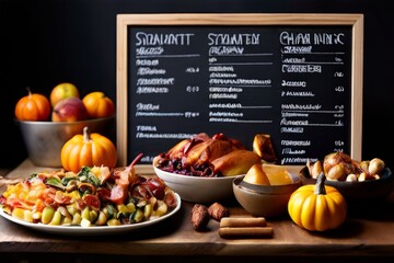 smart thanksgiving menu board