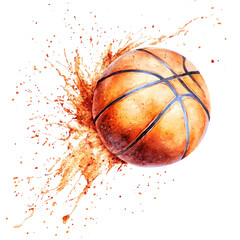 Dynamic basketball splash an artistic representation of the energy and motion in the game of basketball