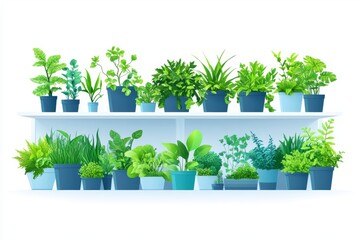 Shelves of fresh leafy greens in an indoor vertical farm symbolizing sustainable food production urban farming and the future of agriculture