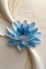 Blue Color Smooth Paper Style Flower