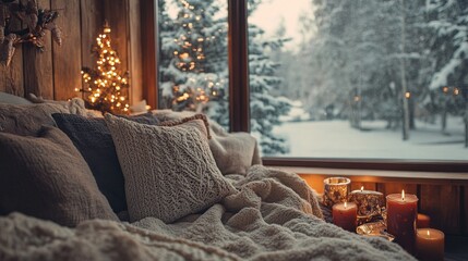 Cozy Winter Interior with Playful Festive Elements