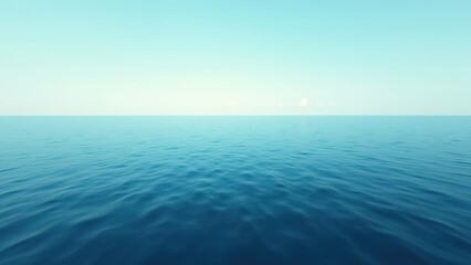 Obraz premium Endless Blue: A Horizon of Tranquility on the Open Ocean