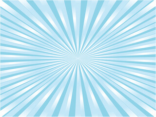 Fototapeta premium ポップなイメージの集中線グラデーション背景_ライトブルー