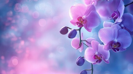 abstract floral background with orchid flowers