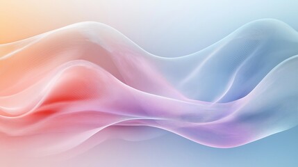 Colorful abstract line waves on white background