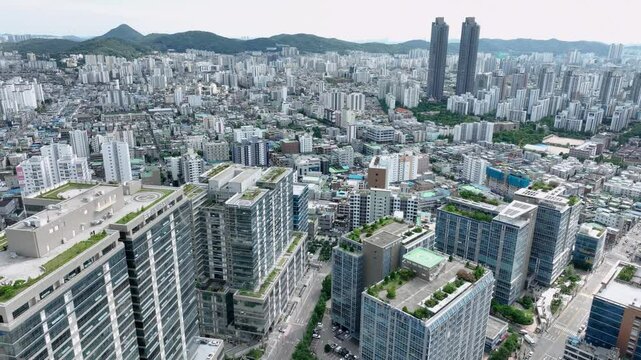 industrial complex in Bucheon City that was taken with an aerial shot