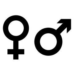 Male and female icon vector set. gender illustration sign collection. Man and woman symbol or logo.