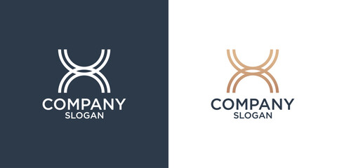 letter x abstract monogram logo design vector © anello