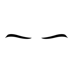 Brows icon vector. Eyebrow illustration sign. Forehead symbol or logo.
