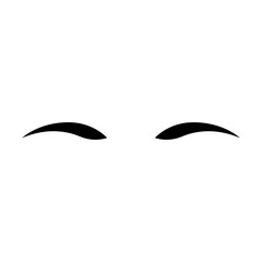Brows icon vector. Eyebrow illustration sign. Forehead symbol or logo.