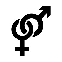 Male and female icon vector. gender illustration sign. Man and woman symbol or logo.