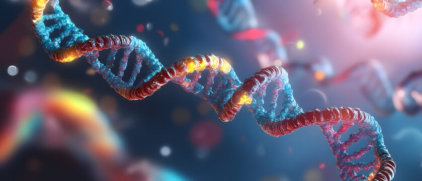 ilustraci&oacute;n de cadena de ADN DNA