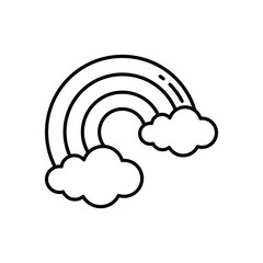 Rainbow vector icon stock illustration