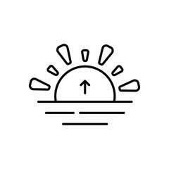 Sunrise vector icon stock illustration