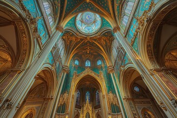 Obraz premium York Minster Cathedral - York, England. . Beautiful simple AI generated image