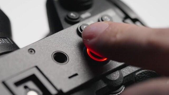 Top view of the Sony FX3 showing the record light illuminated, highlighting its importance during video recording sessions