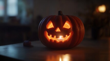 A small pumpkin covered in cobwebs with a black spider on top. A spooky and festive decoration for Halloween.