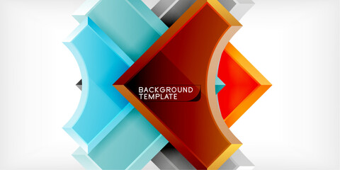 Geometric design abstract background - circles and triangles