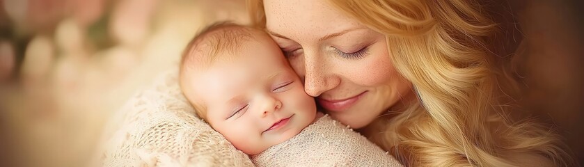 Tranquil Moment Between Mother and Child