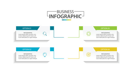 Timeline infographic template. 4 Step timeline journey, vector illustration