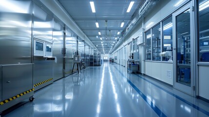 Fototapeta premium Sterile Environment in an Innovative Research Facility Focused on Advanced Battery Technology