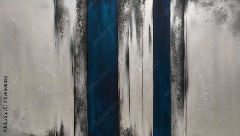 Sticker Abstract Blue and Grey Stripes