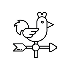 Weather Vane vector icon stock illustration