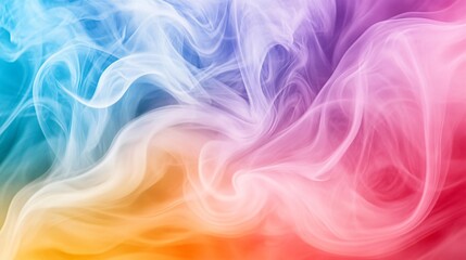 Obraz premium Abstract colorful smoke swirls and waves background.