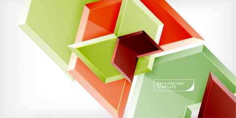 Vector 3d arrow techno design template