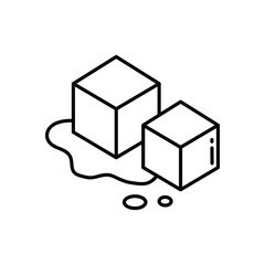 Ice vector icon stock illustration