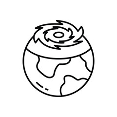 Polar Vortex vector icon stock illustration