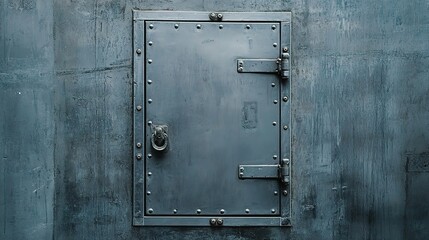 Industrial Metal Door with Lock and Hinges