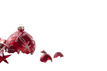 Vibrant Merry Christmas composition with a delightful mix of festive decorations and seasonal elements isolated on transparent background