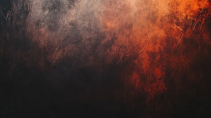 Abstract dark textured background with red and orange gradients.