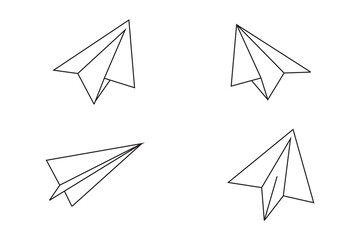 Paper plane icon pack illustration