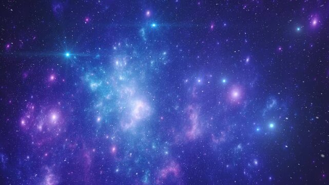Deep space nebula and galaxy