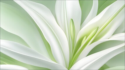 Obraz premium Lily (Purity, Eternal Love)_ A serene abstract background with white lily petals.