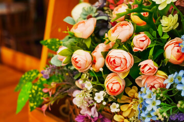 Fabric flower bouquet