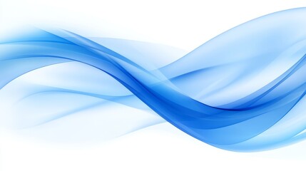 Obraz premium A white and blue background with wavy design on left; light blue background on right