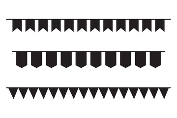 Celebration flag, Happy birthday garland flags decoration vector