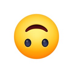 Fototapeta premium Upside-Down Face Emoji: Playful Sarcasm and Confusion 